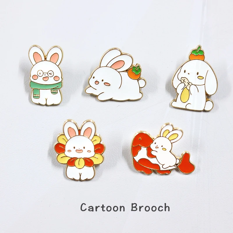 badge cute and sweet girl sweater corsage clothes backpack Rabbit Pin cartoon kiss rabbit