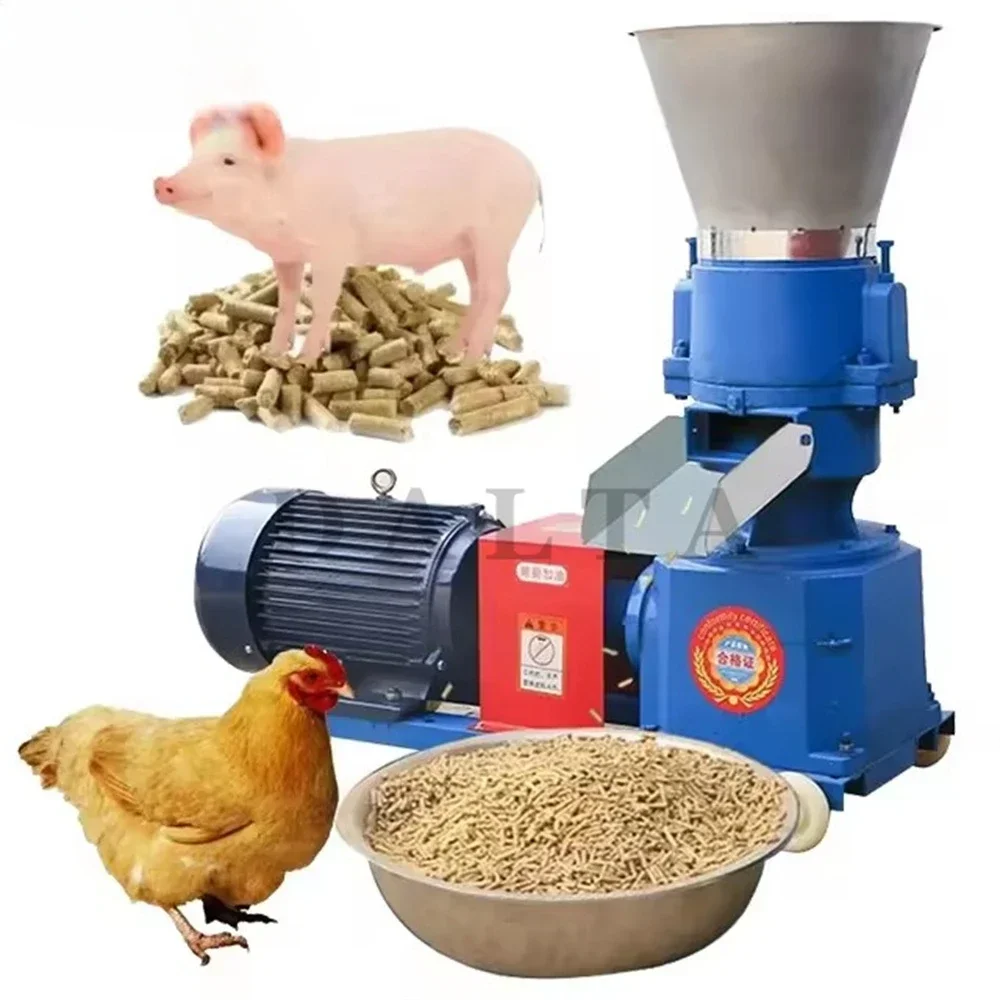 250-350KG/H Pig Cattle Granule Pelletizer Processing Chicken Duck Feed Granulator Poultry Animal Feed Pellet Making Machine