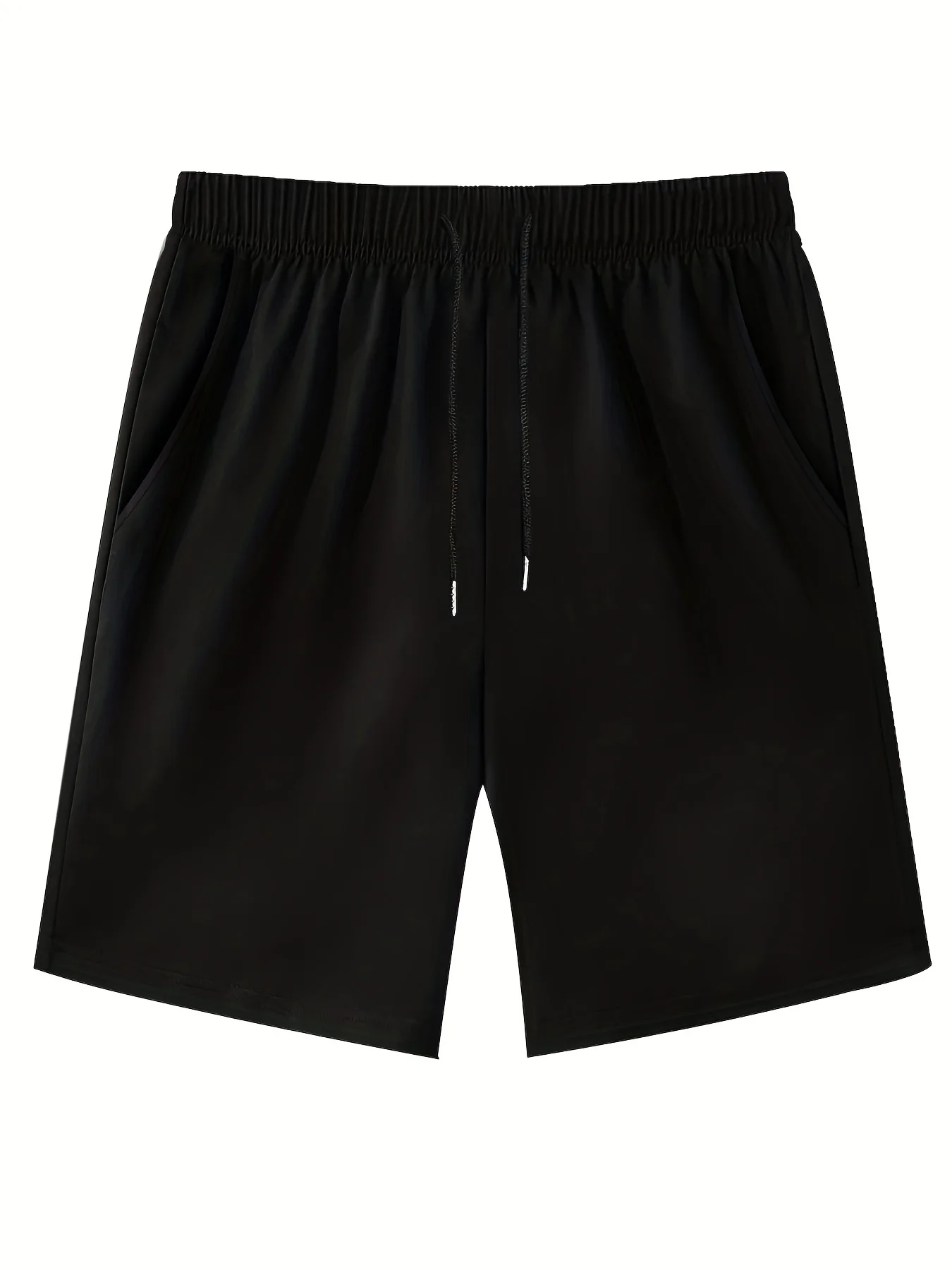 

Men's Plus Size Knit Shorts - Elastic Drawstring Waist Casual Summer Shorts, Breathable Lightweight Fabric