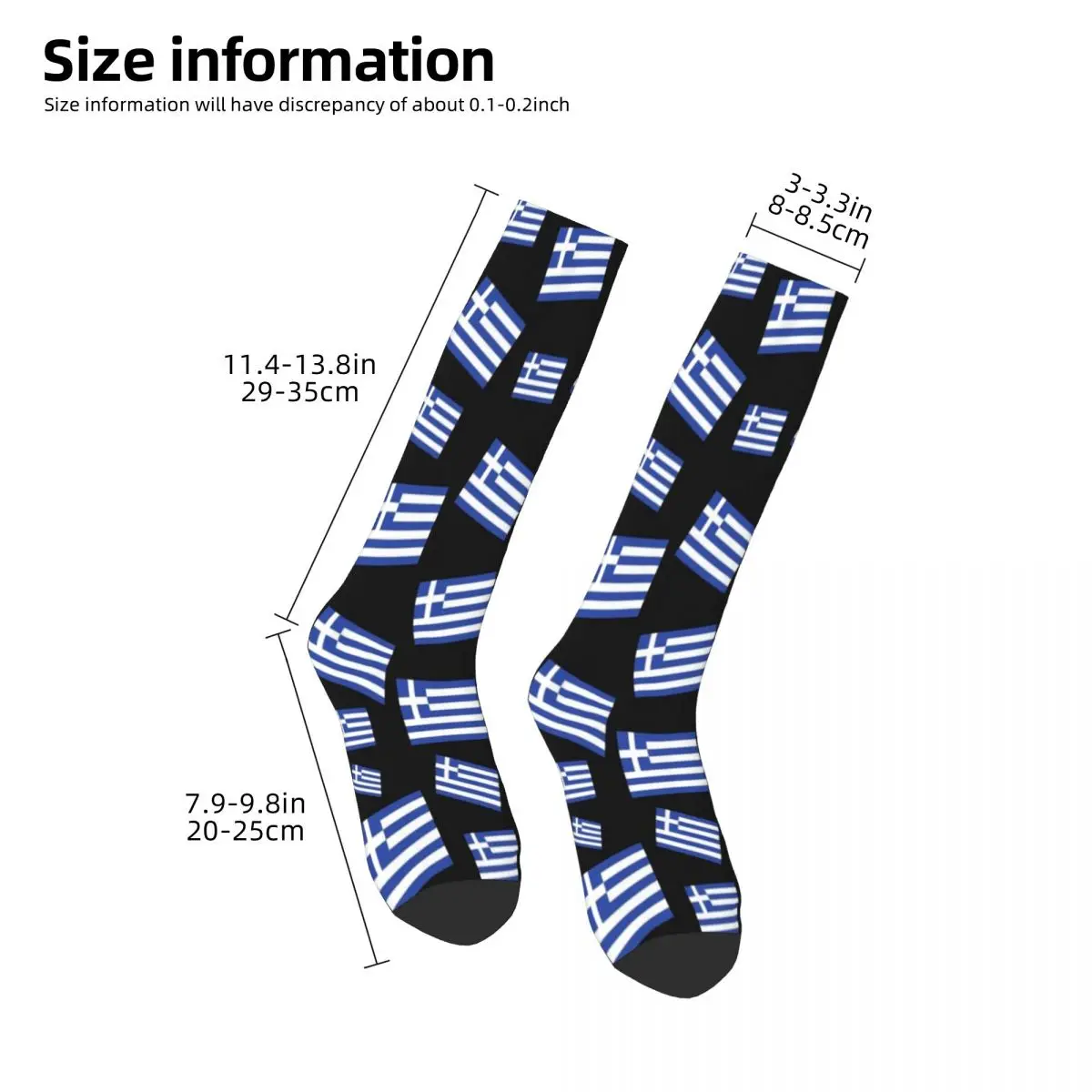 Greece Greek Flag Socks Harajuku Sweat Absorbing Stockings All Season Long Socks Accessories for Man's Woman's Birthday Present