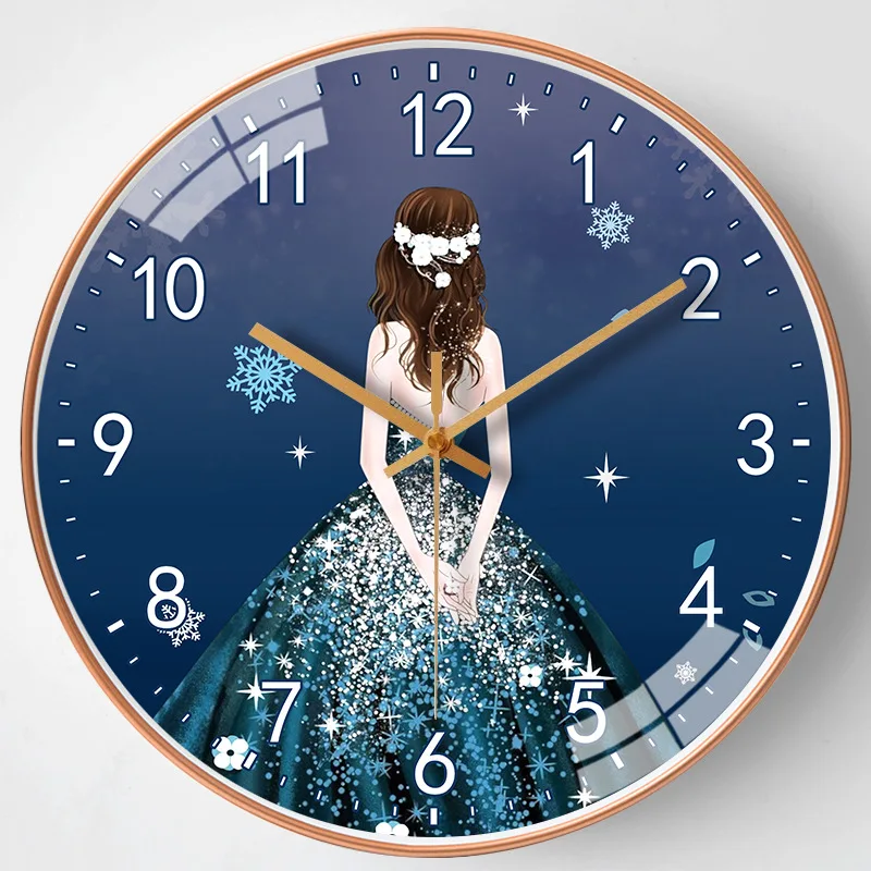 Nordic Wall Clock 8 Inch Dinning Restaurant Cafe Decorative Wall Clock Clear Face Silent Non-Ticking Living Room Decoration