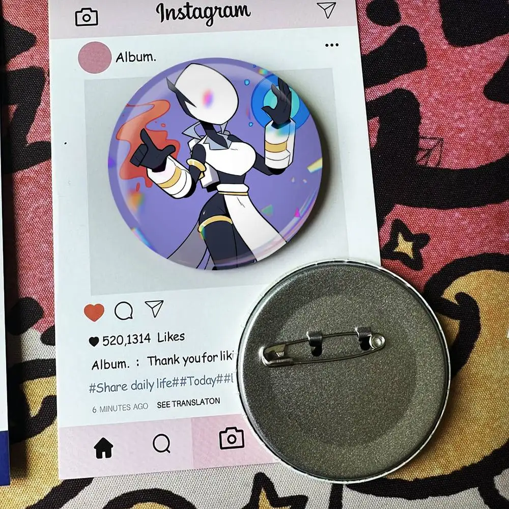 R-Risk of R-Rain Game Laser Badge Creative Pins Brooch for Bag Clothes Hat Decor Gifts Fans