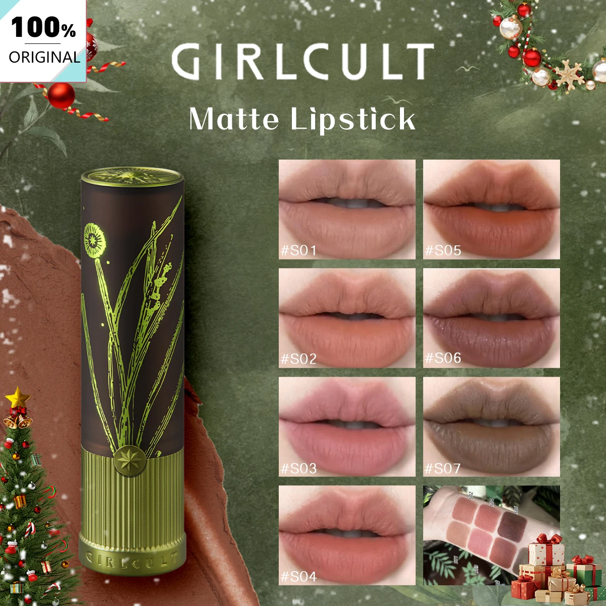 Girlcult Matte Lipstick,Silky Creamy Feel,Lightweight Non-Drying,Soft-Focus Finish,Long-Lasting Wear,Edgy Daily,Complete Makeup