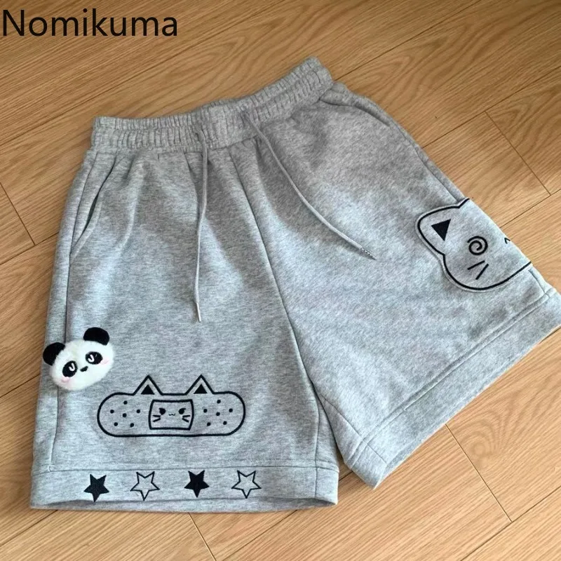 

Casual Cat Print Shorts for Women Streetwear Fashion Short Mujer 2024 New Bottoms Summer Y2k Pants Pantalones Cortos De Mujer