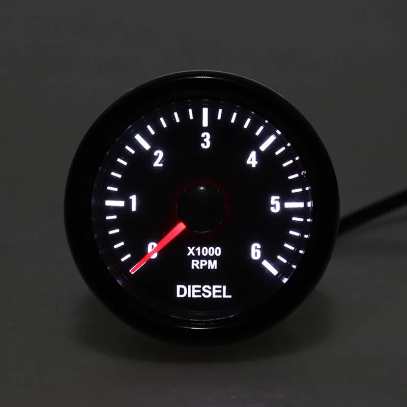 2 Inch 52mm Tachometer Gauge 0‑8000RPM 0‑6000RPM for Gasoline Diesel Engine Automobile Rev‑counter Meter Complete Accessory