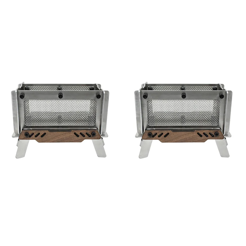 

B93B-2X Outdoor Camping Incense Burner Mini Wood Stove Aromatherapy Holder Stainless Steel Charcoal Stove For Home Desk