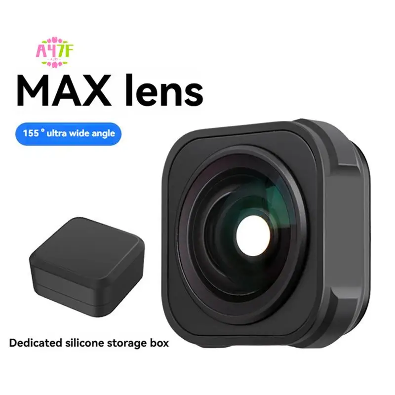

A47F-155° Max Wide Angle Lens For Gopro 12, 11, 10, 9 Waterproof 5M Anti-Shake, With Waterproof Case