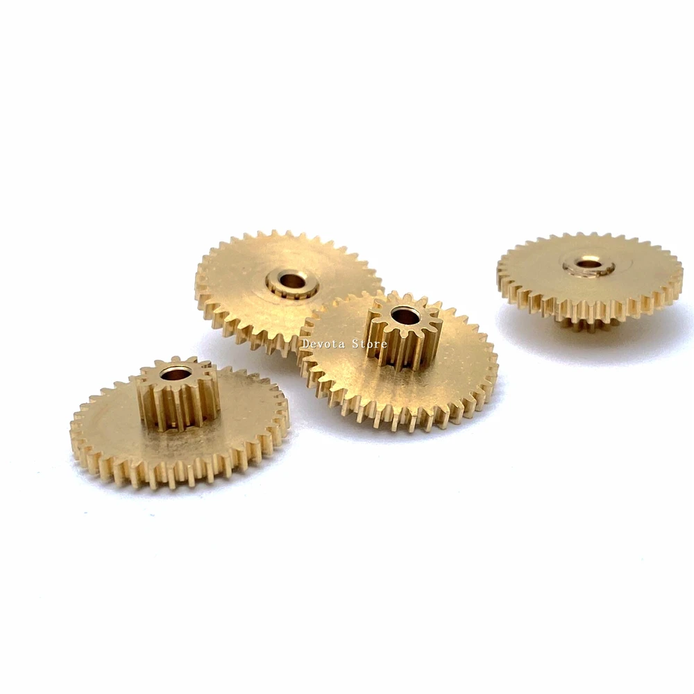 0.5M 10T 40T Double Metal Gear 12T 37T DIY Mechanical Copper Gear