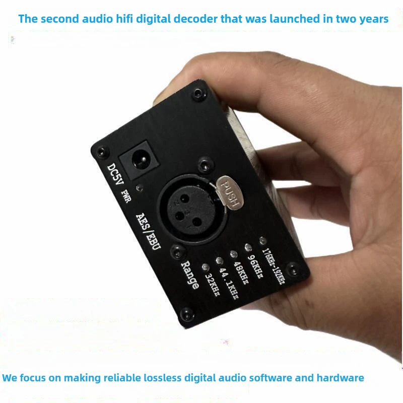 Il decodificatore audio stereo da digitale-analogico AES/EBU supporta le tariffe di campionamento di 32-192K e conversione automatica di frequenza LED