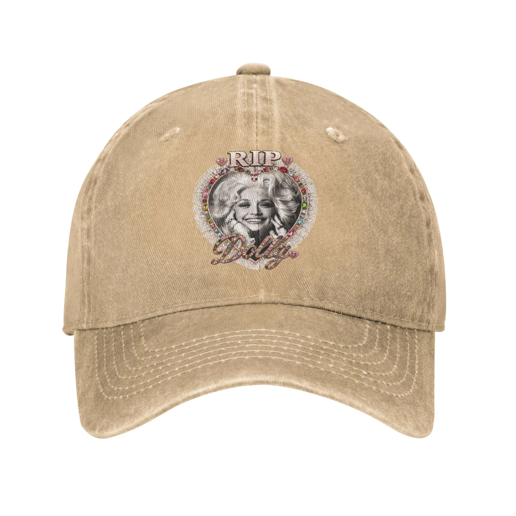 Singer D-Dolly Parton Baseball Cap Retro Distressed Washed  Sun Cap Men Women Summer Adjustable Caps Hat