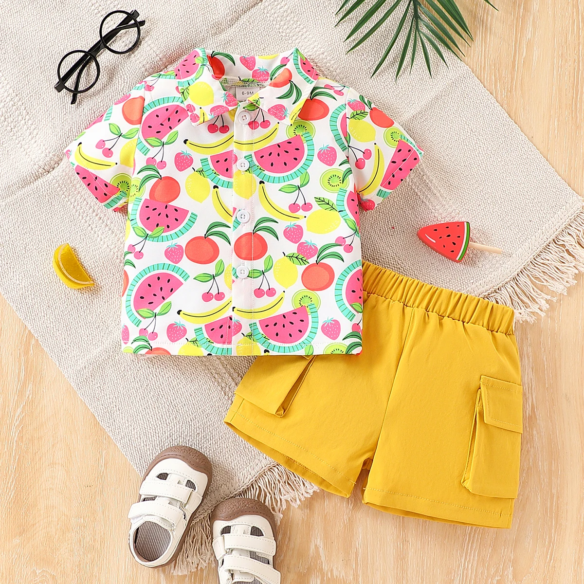 conjunto-de-2-pecas-para-bebes-meninos-estilo-de-ferias-camisa-de-manga-curta-com-estampa-de-frutas-e-shorts-com-bolso-roupa-de-verao-para-criancas-pequenas