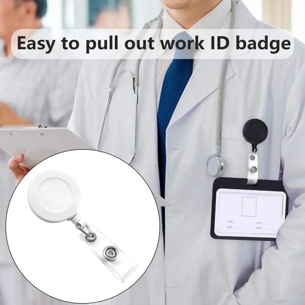 ม้วนที่ใส่บัตรประจำตัวม้วนตราลวดแบบยืดหดได้อเนกประสงค์ม้วนป้ายหดเก็บได้10แพ็กยืดหยุ่นได้360องศาสำหรับมืออาชีพ