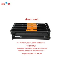 Wholesale Toner Cartridge For Okidata OKI C9600 C9650 C9800 C9850 Imaging Drum Unit42918103 42918104 42918105 42918106 Ink Set