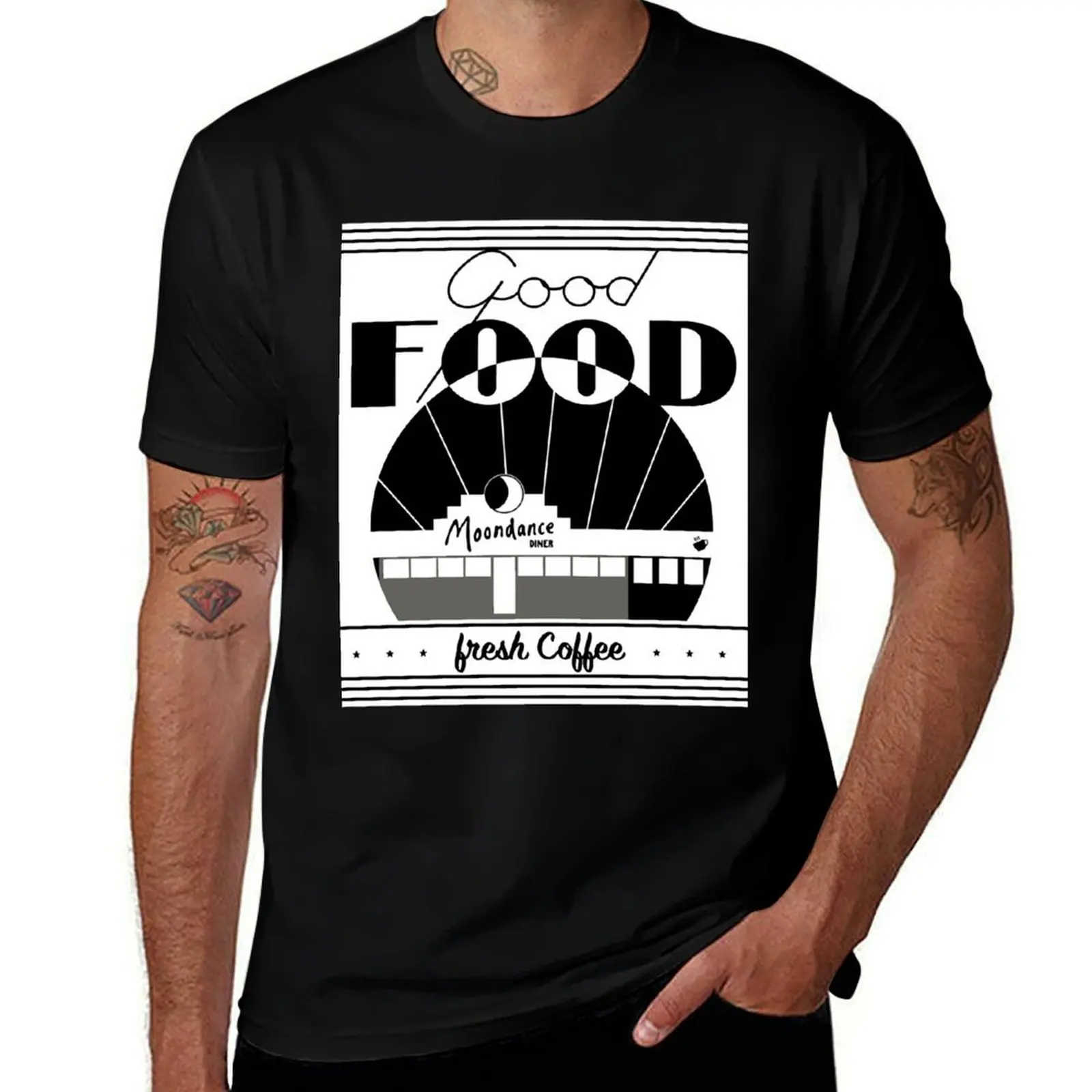 Футболка Moondance Diner Tick Tick Boom, базовая однотонная хлопковая футболка с короткими рукавами