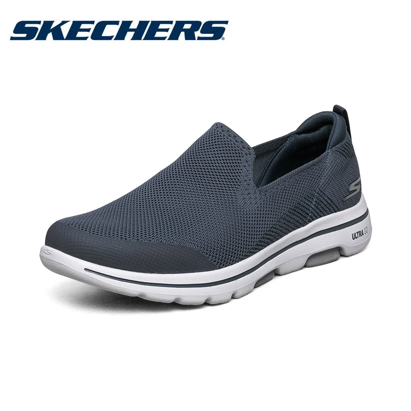 Skechers Shoes for Men GO WALK 5 Slip-on Walking Shoes Soft Comfortable Non-slip and Breathable Man Sneakers tenis masculino