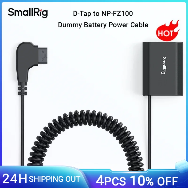 SmallRig D-Tap to NP-FZ100 Dummy Battery Power Cable  for Sony A7 III, A7 IV, A7S III, A7R III, A7R IV, A6700,FX3,FX30 Cameras