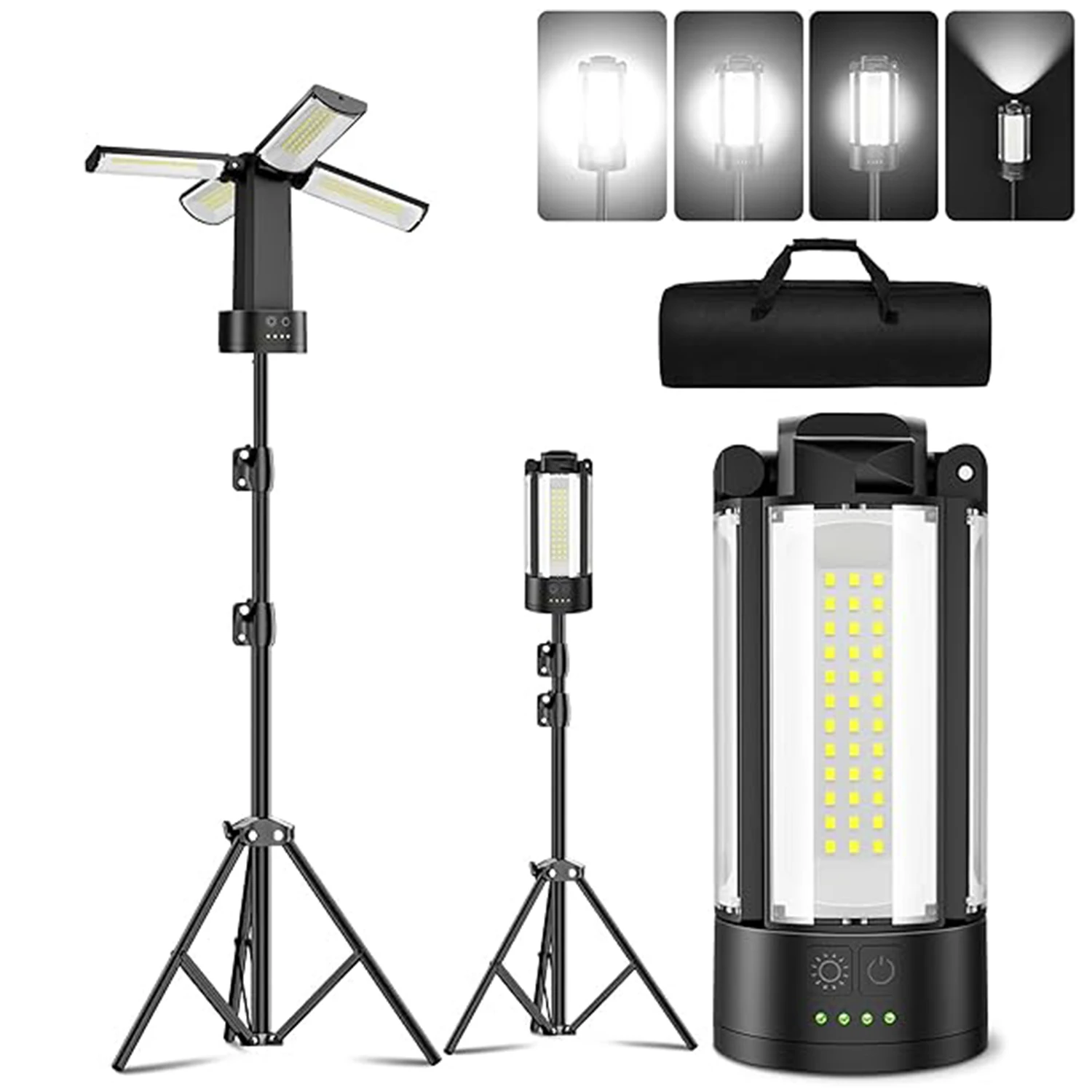 

Портативный телескопический светодиодный фонарь-прожектор, перезаряжаемый, складной, для улицы, ремонта автомобилей, кемпинга, освещения палаток, рабочий светильник