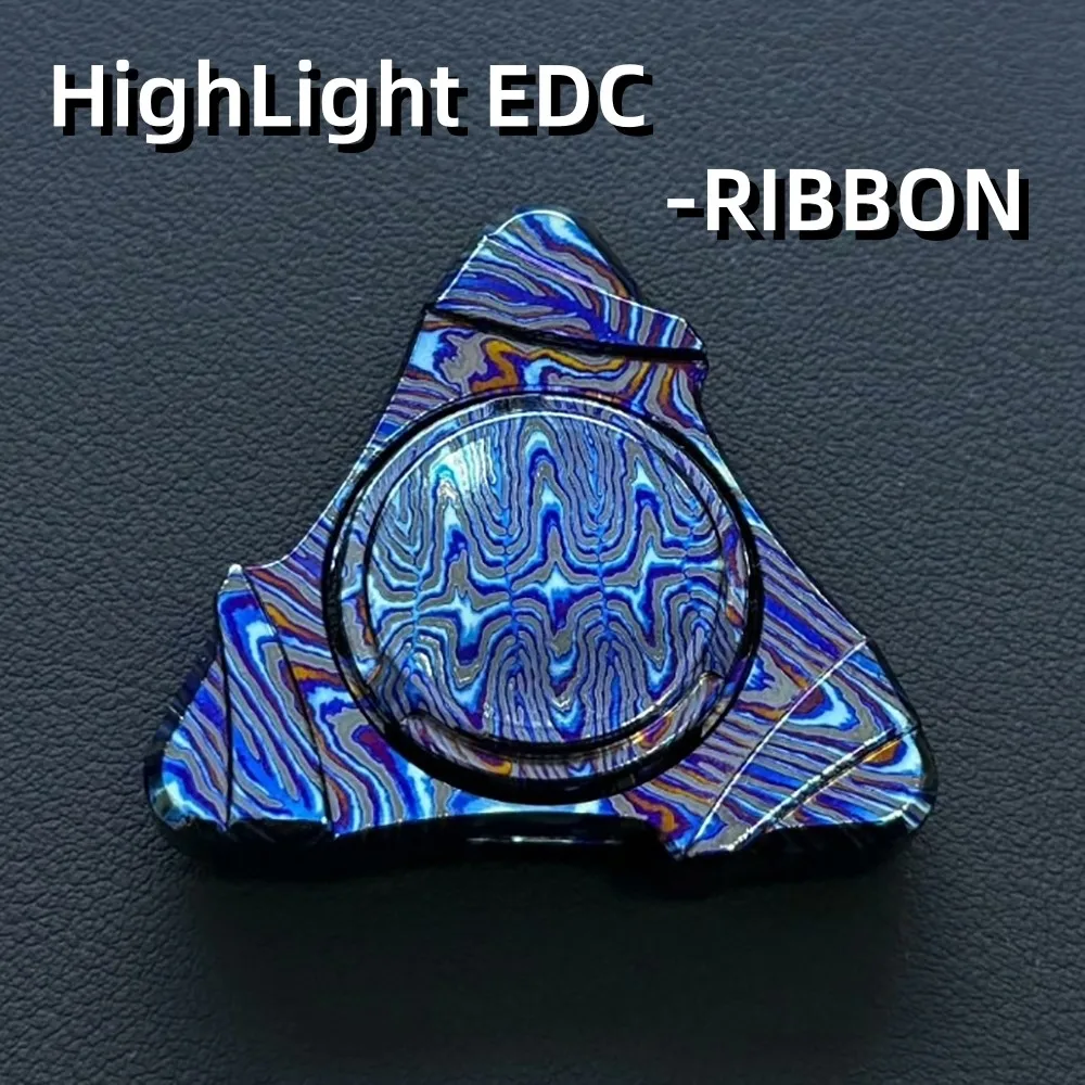High Light EDC RIBBON Fidget Spinner Stress Relief Toy Fidget Toys For Adults Two-Bladed Fidget Spinner Anxiety Relief Gadgets