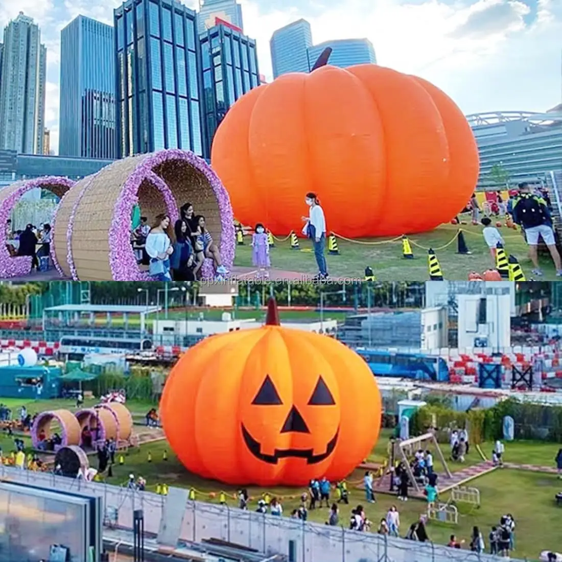 Giant Inflatable Pumpkin Large Artificial Pumpkins Deco Decorations 2023 With Blower Blow Up Disfraz De Halloween Toys Outdoor