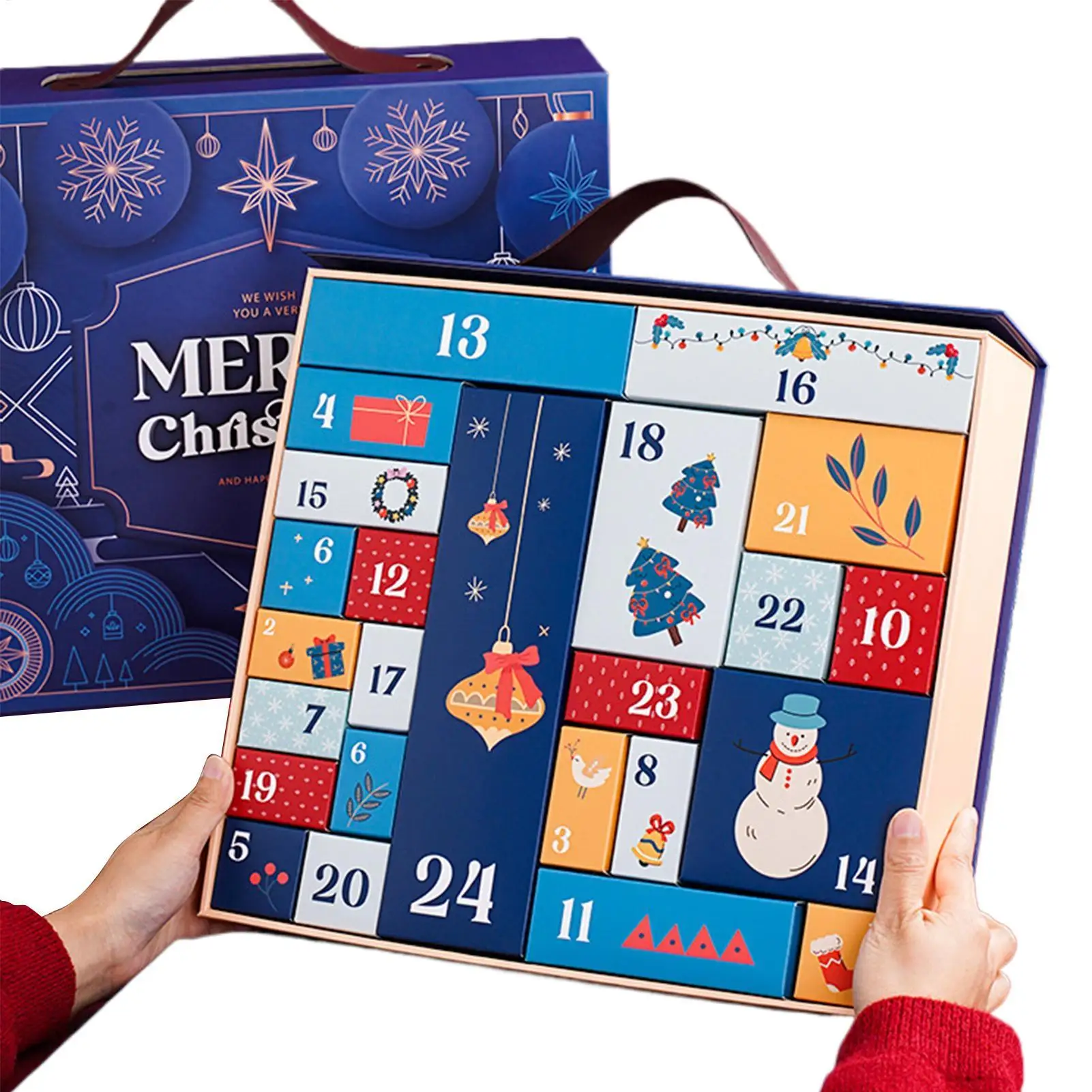 Empty Advent Calendar Christmas gift candy Empty Boxes 24 Days Countdown To Christmas Fillable Empty Cardboard Number Gift Box