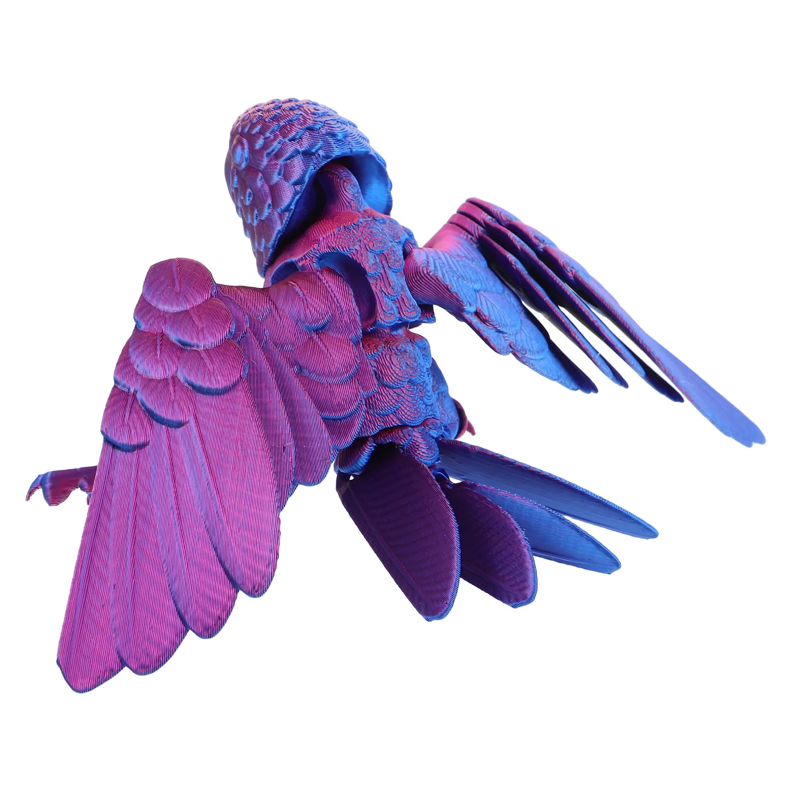 

Реалистичная 3D-печатная фигурка попугая с гибкими крыльями, подвижная, для декора стола, безопасная для детей, декоративное животное для дома