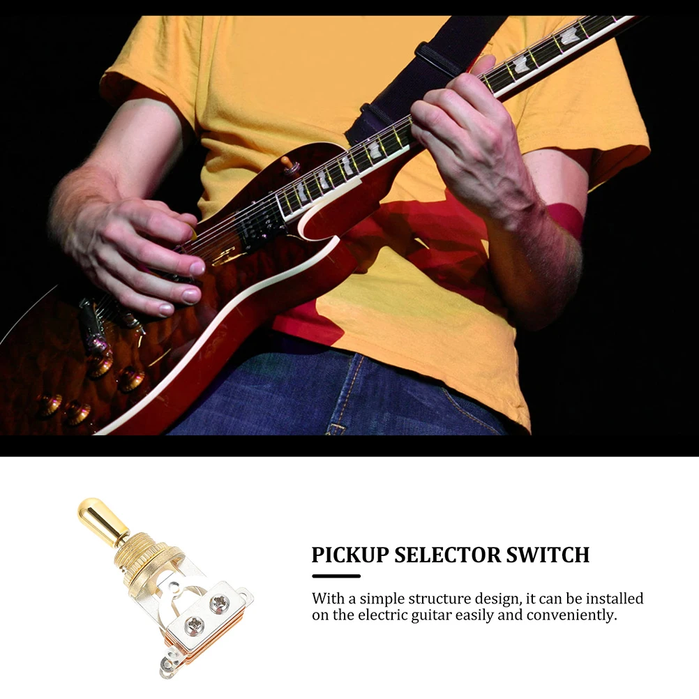 

2 Pcs Electric Guitar Pickups Selector Switch 3 Way Toggle Replacement Part Metal