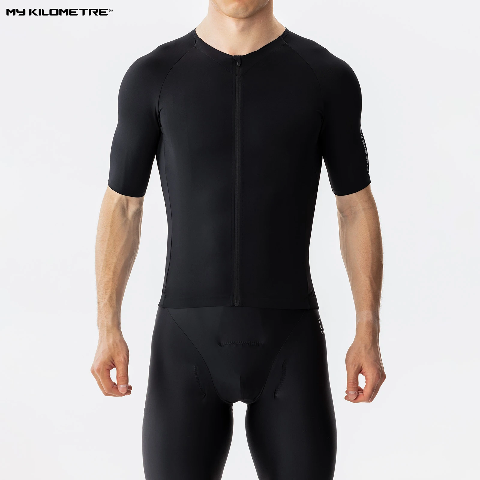 

Мужская велосипедная футболка с коротким рукавом, быстросохнущая, дышащая, с молнией до середины, светоотражающая, для шоссейных, горных и гравийных велосипедов, летняя велосипедная одежда