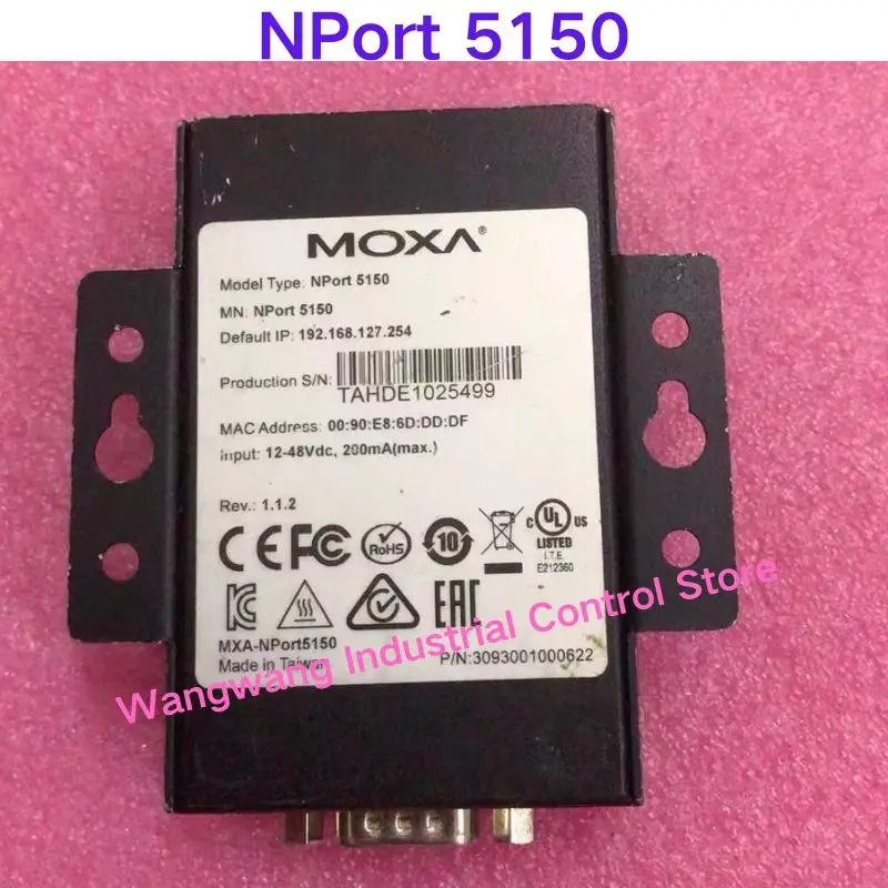 Second-hand test OK , NPort 5150 serial server, supporting RS-232/422/485 interfaces