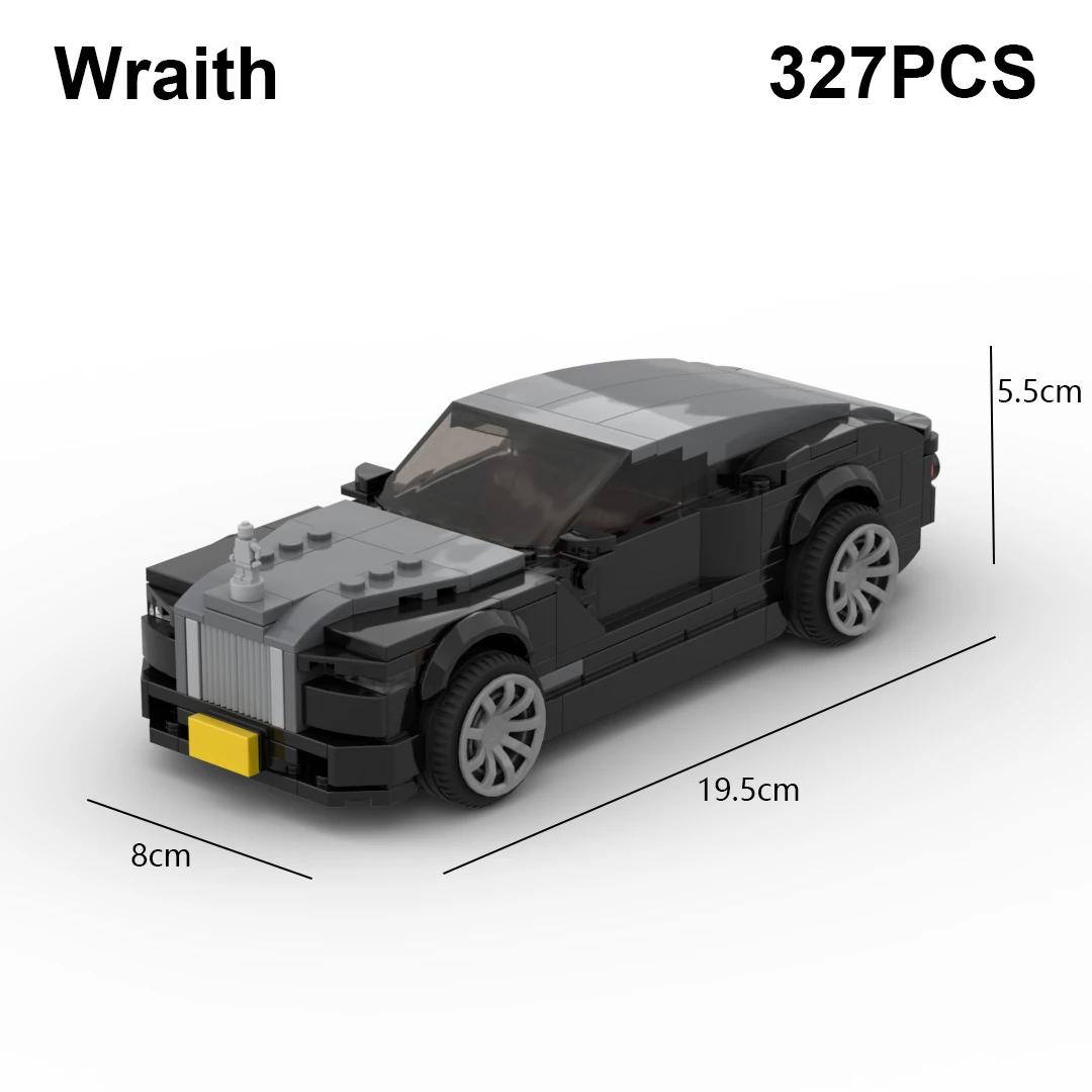 MOC Wraith Dawn Phantom Sports Car Cullinan SUV Building Blocks Speed Racing Vehicle Bricks Toys Christmas Gifts For Kids Boys