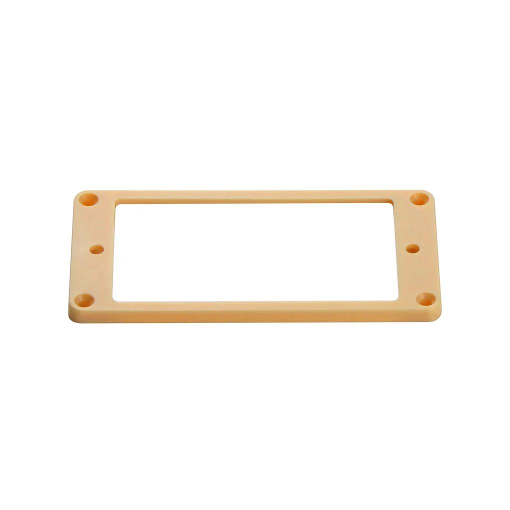 FLEOR 2Pcs Guitar Humbucker Pickup Mounting Frames Flat Bottom Pickup Rings Neck & Bridge for Electric Guitar (Black/Cream) view 6