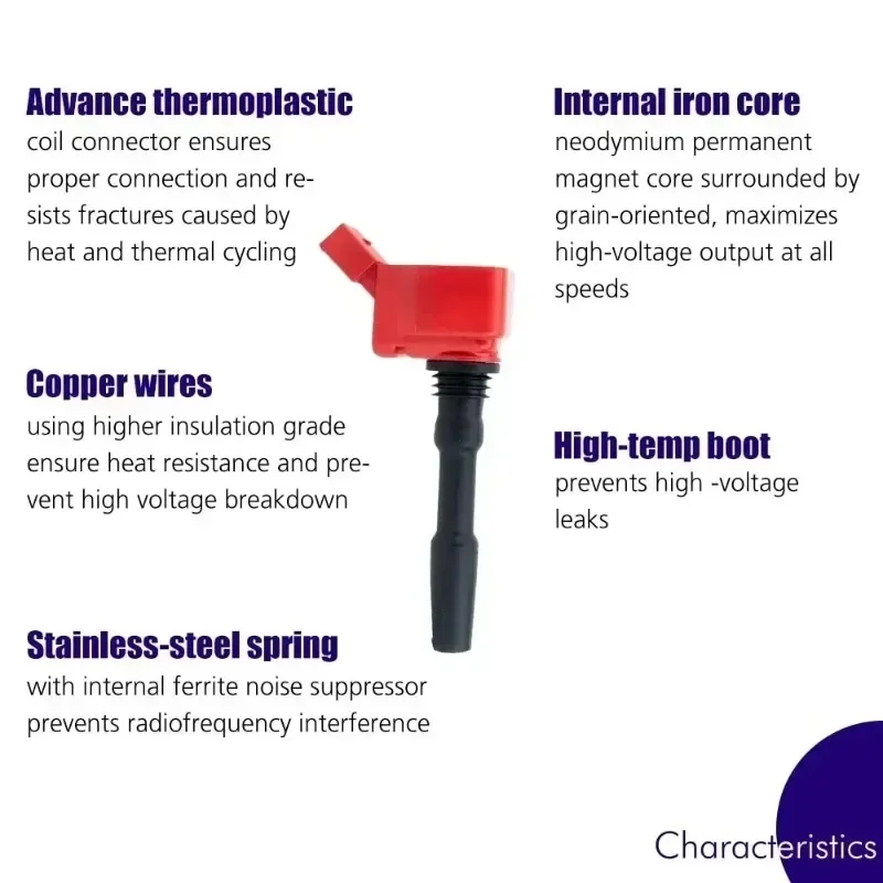 الإشعال المكافئ لـ APR MS100192 ملفات عالية EA211 EA888 EA839 EA825 MQB R8 06L905110H 06L905110B الأداء فوق الأدوات