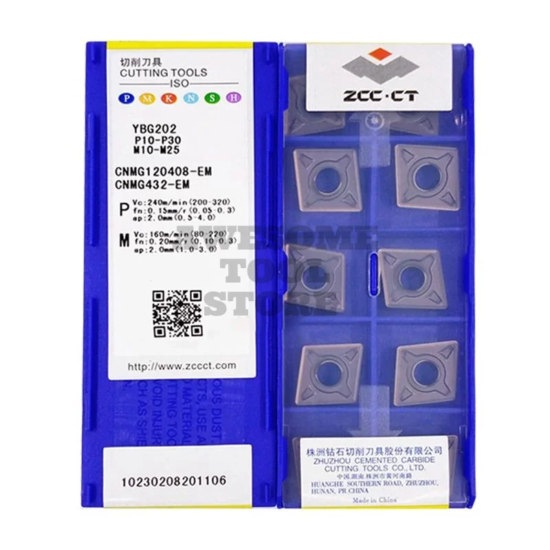 Оригинальный ZCCCT CNMG 120408 -EM YBG102 YBG202 YBG302 YBG205 YBM251 YBM215 YBM153 YBM253 твердосплавная пластина для режущего инструмента