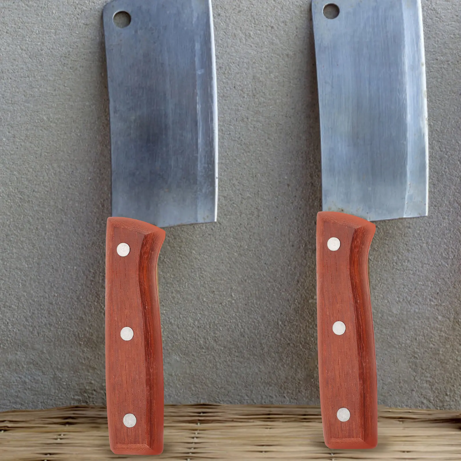 1Set Professional Wooden Cutter Handle Replacement for Kitchen Knife Tools Ergonomic Resistant Smooth Polished view 5