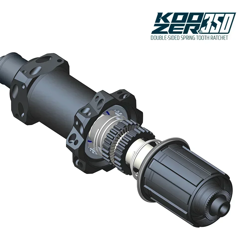 عجلات دراجة الطريق Koozer 350 HGR XDR MSR - محور سقاطة 40T، تصميم على شكل حرف V لسحب مستقيم لدراجات الطريق/المدينة 10/11/12S