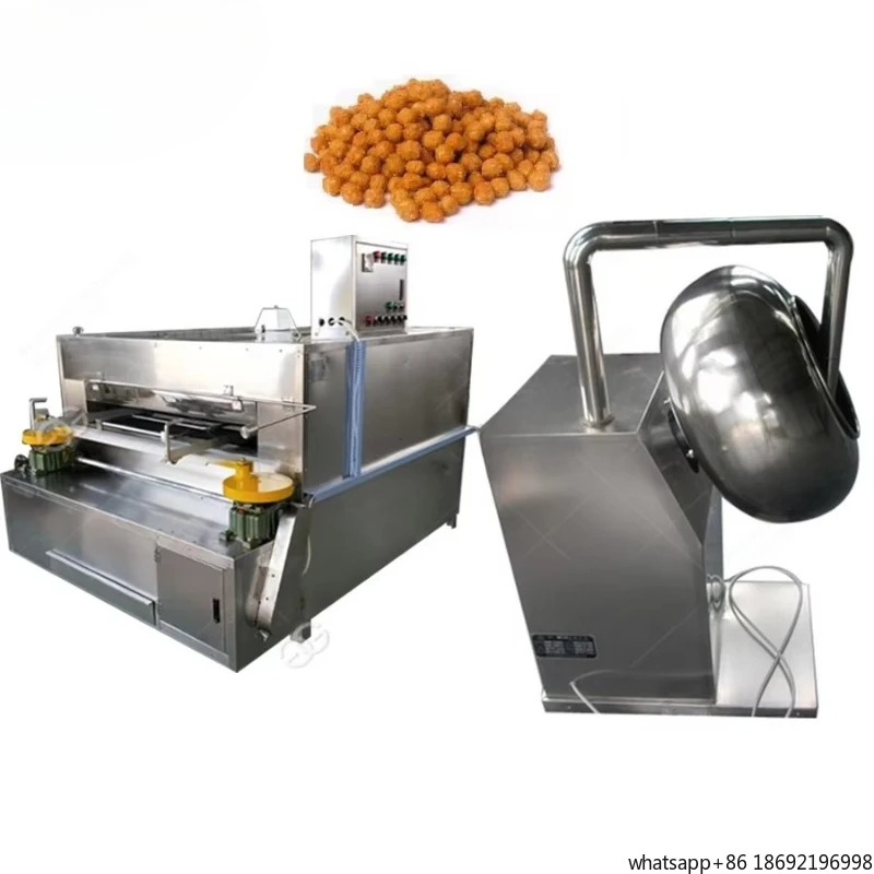 Professional Japanese snack peanut production line Salt coated peanut production Baked peanut coating machine