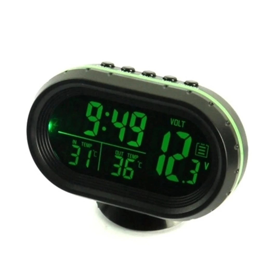 

Electronic Car Clock Time Watch Auto Dashboard Clocks Luminous Thermometer LCD Backlight Digital Car Accessories