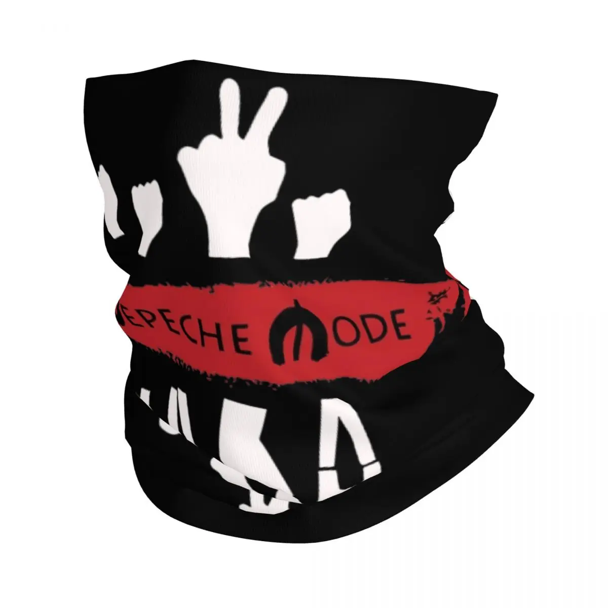 Depeches White Piece Mode Punk Bandana Neck Cover Depeches Mode Mask Scarf Multi-use Face Mask Cycling for Men Women Washable