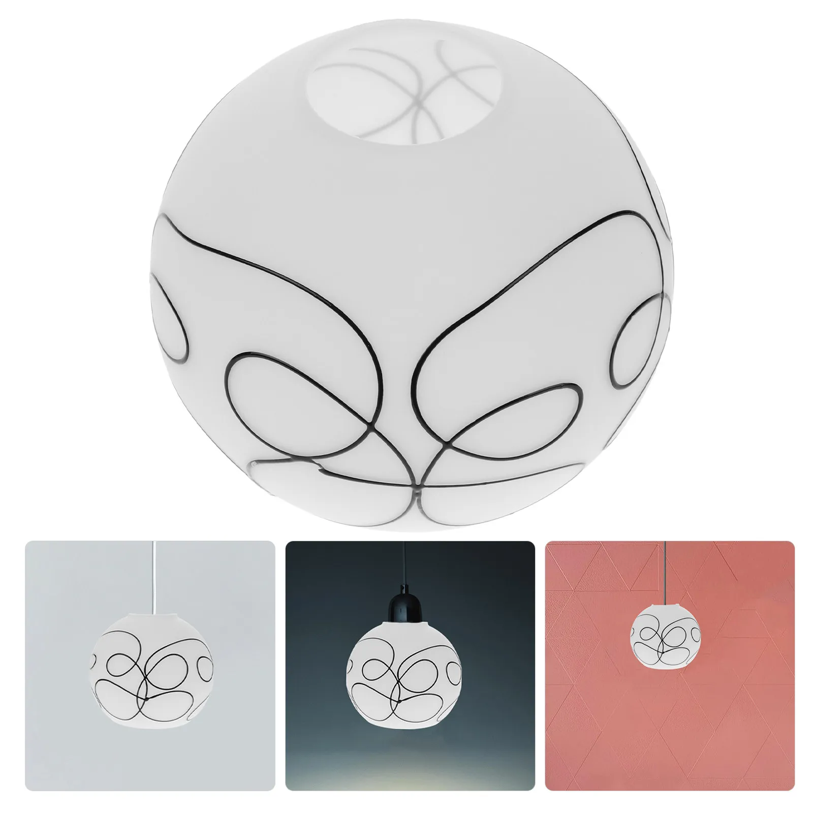 

Стеклянный абажур (комплект из 1 шт.) – простой, элегантный сменный чехол для подвесного светильника/потолочного светильника, легкий в установке, декоративный.