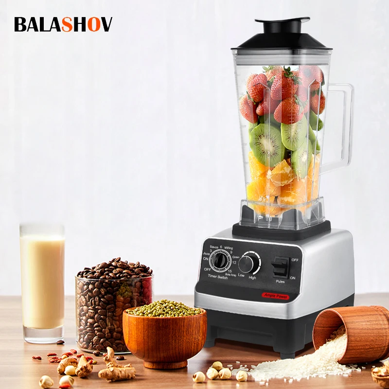 2000W Heavy Duty Commercial Timer Blender Fruit Juicer Food Processor Ice Smoothies Blender Mixer High Power Juice maker Crusher