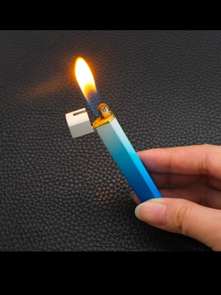 

Креативная длинная полоска с градиентом, ультратонкая зажигалка для шлифовального круга, красивая портативная, можно разместить в портсигар