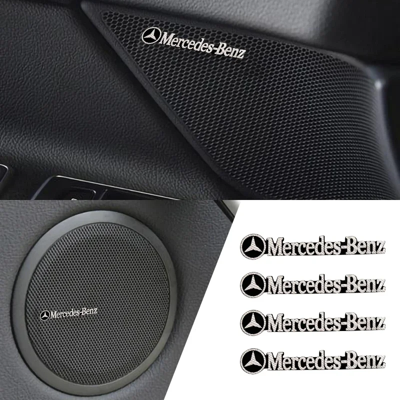 FF-Mercedes Benz AMG W204 W203 W211 W212 W213 W205 W210 W201 W126 Aluminum Car Audio Decoration Sticker Badge Decal Accessories
