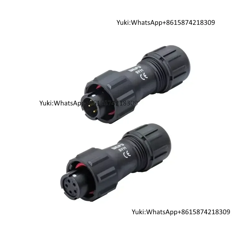 WEIPU IP67 Waterproof SY11 4Pin SY Series Bayonet Soldering Circular Brass Gold Plating 180V Electrical Connector 3Pin 2Pin