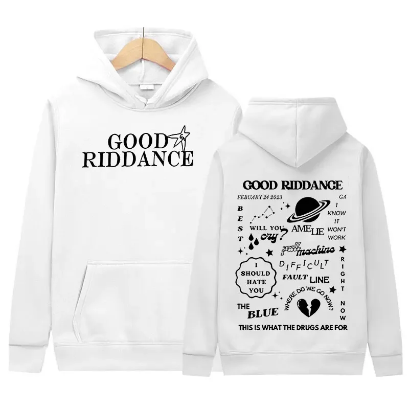 Good Riddance Gracie Abrams 2024 Tour Hoodie Men Women Casual Fashion Pullover Sweatshirts Vintage Oversized Hoodies Streetwear