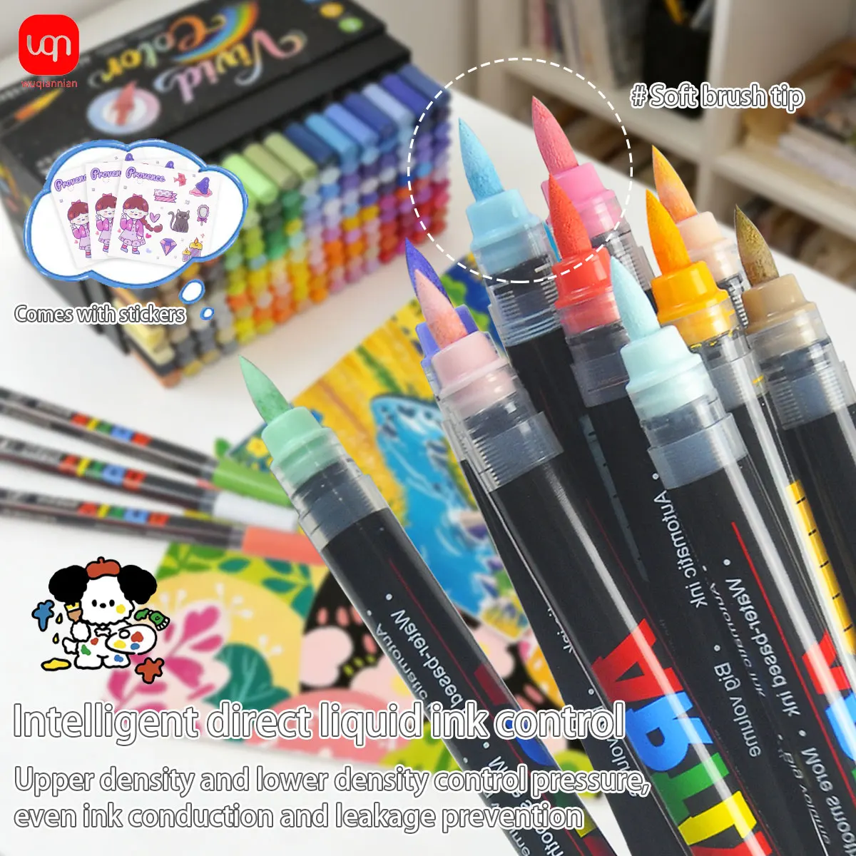 WQN-40/80/160a/160b Soft-Tip Acrylic Marker Set Waterproof, Non-Bleed Paper, Hand-Drawn Doodles DIY Ceramic & Stone Painting Art