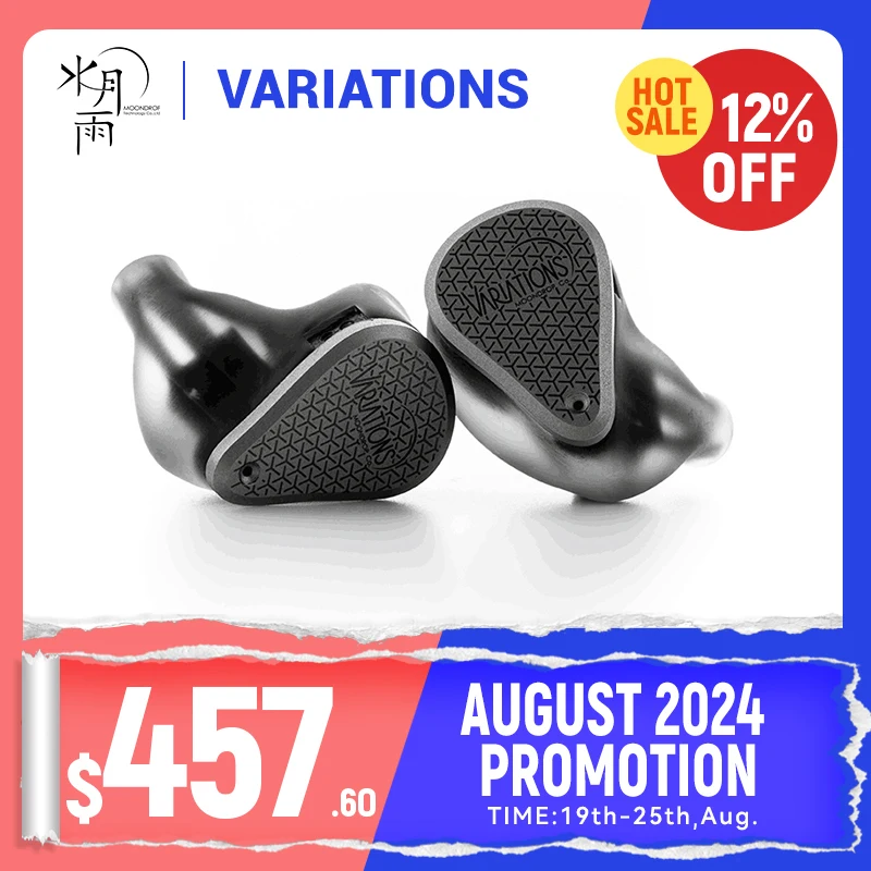 MoonDrop Variations In-Ear Earphones 2EST+2BA+DD Earbuds Tribrid IEMs with Detachable Cable