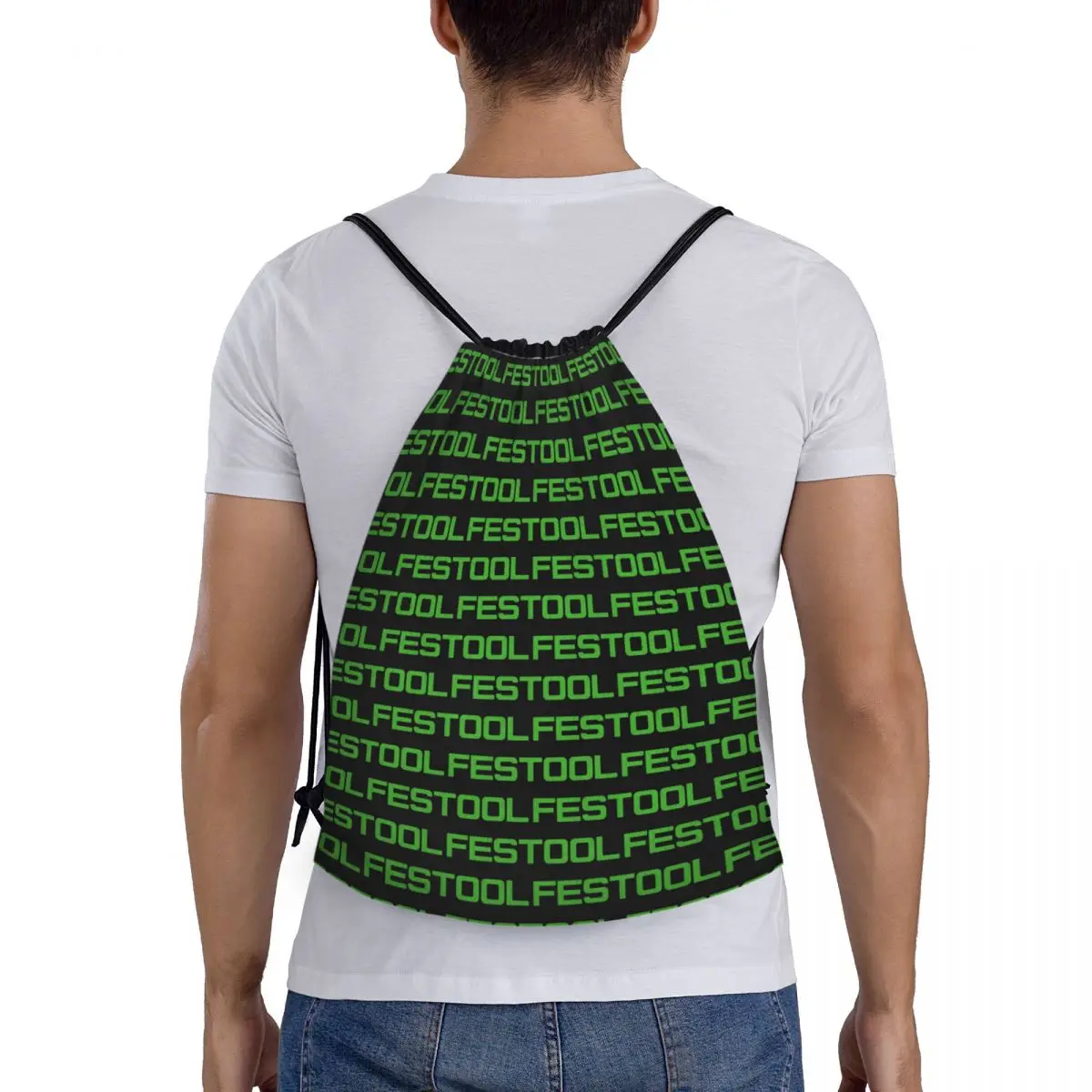 

Festool Powertool Backpacks Multi-function Portable Drawstring Bags Sports Bag Book Bags For Man Woman School