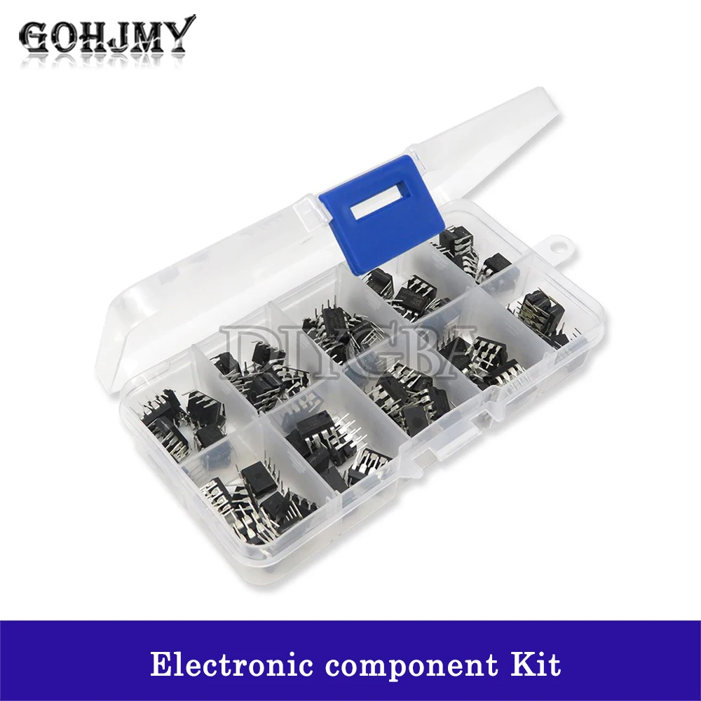 100PCS/lot In common use DIP IC kit NE555 UC3842 UC3843 UC3845 24C02 24C04 24C08 24C16 24C32 24C64 DIP each 10PCS GOHJMY