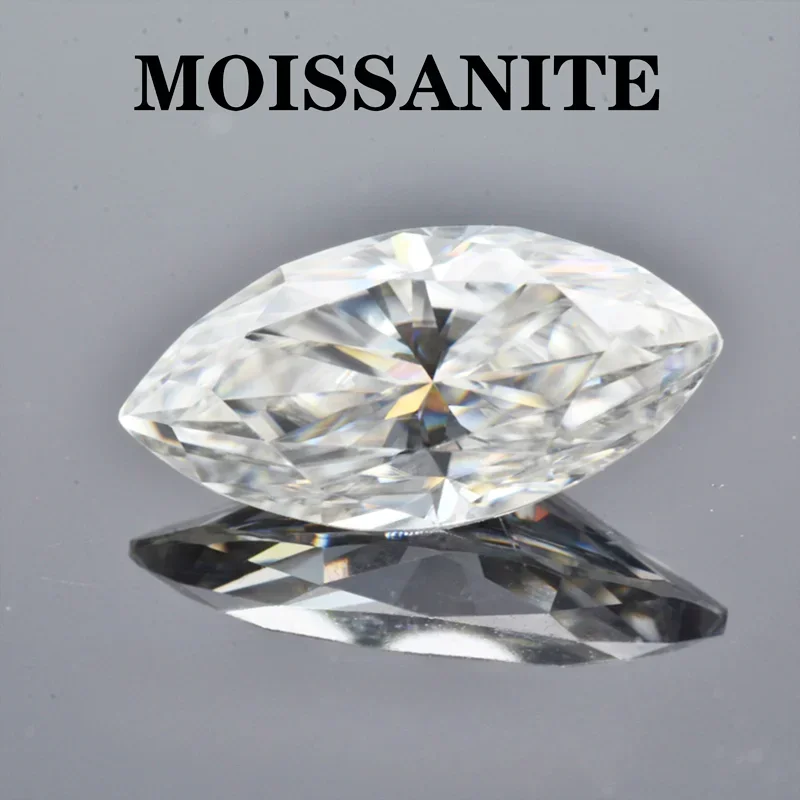 

Moissanite Stone D Color VVS1 Marquise Cut Extremely Shiny Quality Advanced Charms Jewelry Making Materials with Certificate