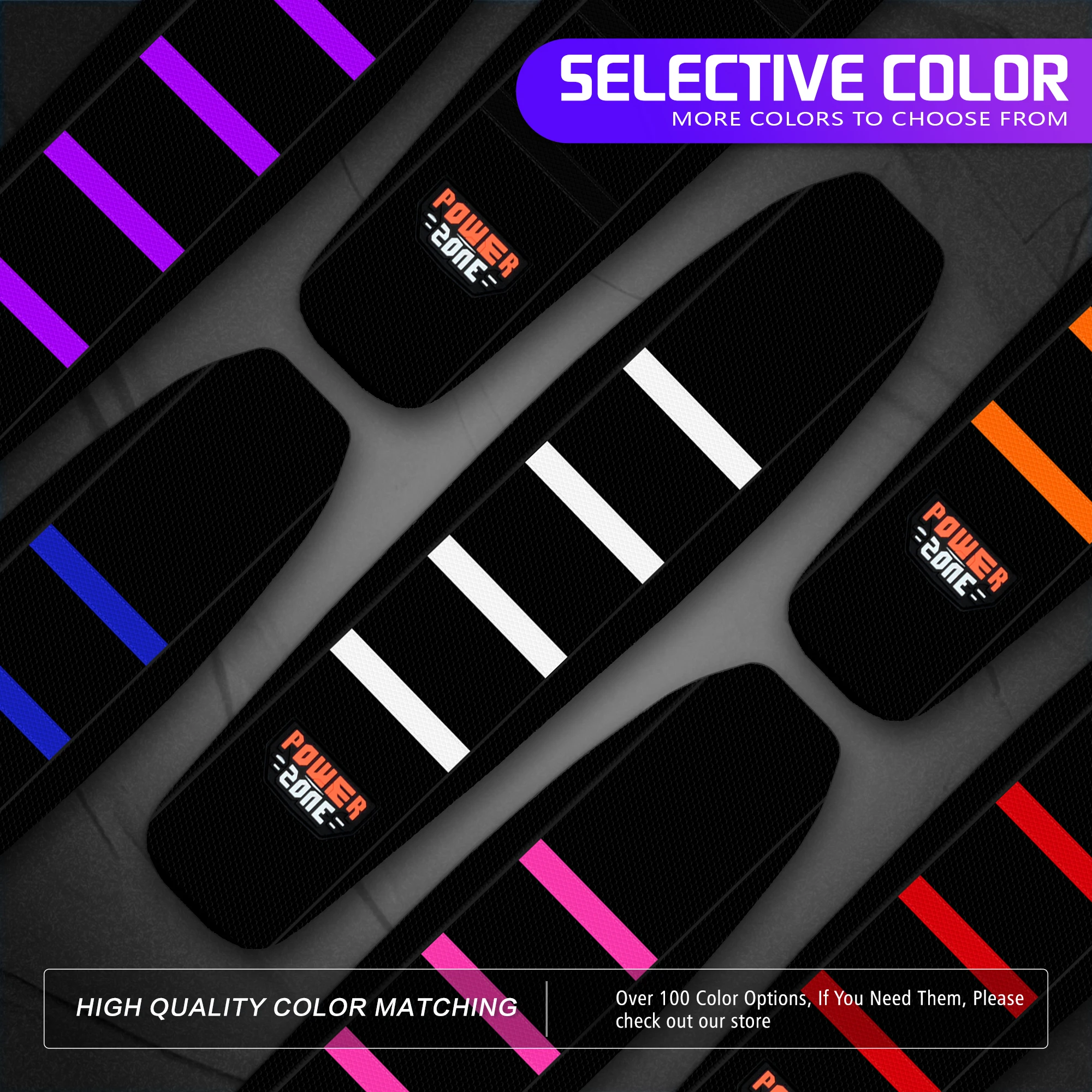 Powerzone For Yozma IN10 YOZMA IN10 White black red purple Seat Cover Soft Waterproof Non-slip Ribbed Motorcycle Seat Cover