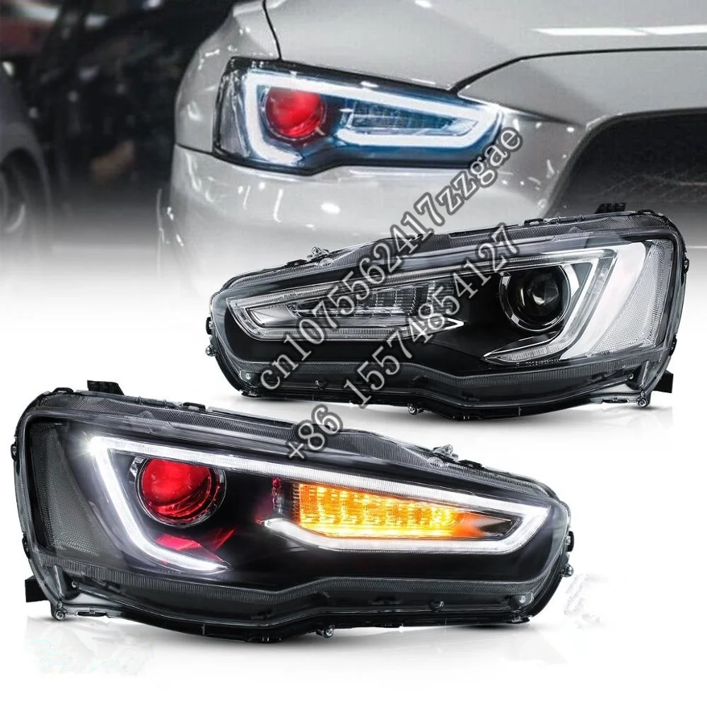 Car LED HeadLamp  Assembly Fit For  Lancer 2008-2018 EVO X LED Car Headlight